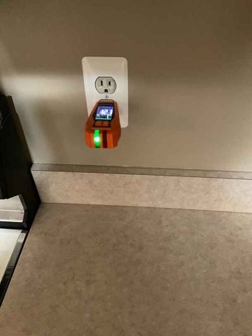 Tester at sink receptacle – no trip