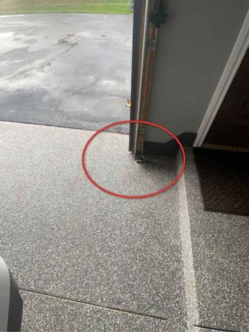 Sensor at floor level – left