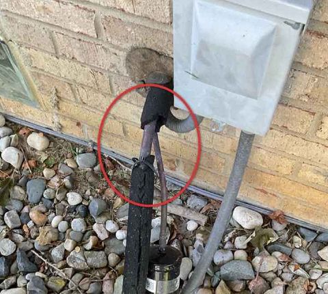 Deteriorated suction-line insulation