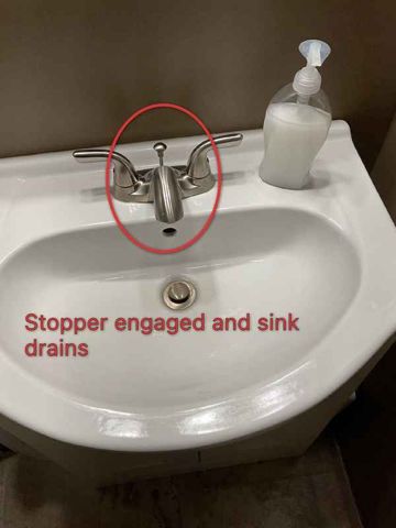 Stopper engaged – lift rod inoperable