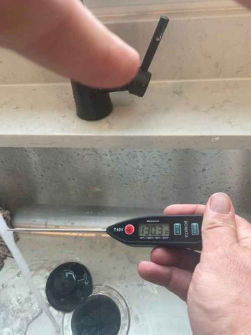 130 °F at the faucet