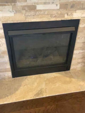 Interior gas fireplace