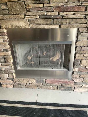 Exterior fireplace – operated
