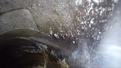 16 ft – joint with light debris